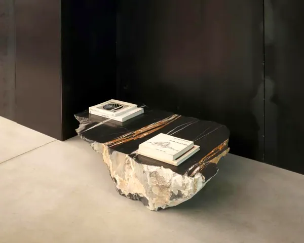 Tables, stools and planters from raw blocks