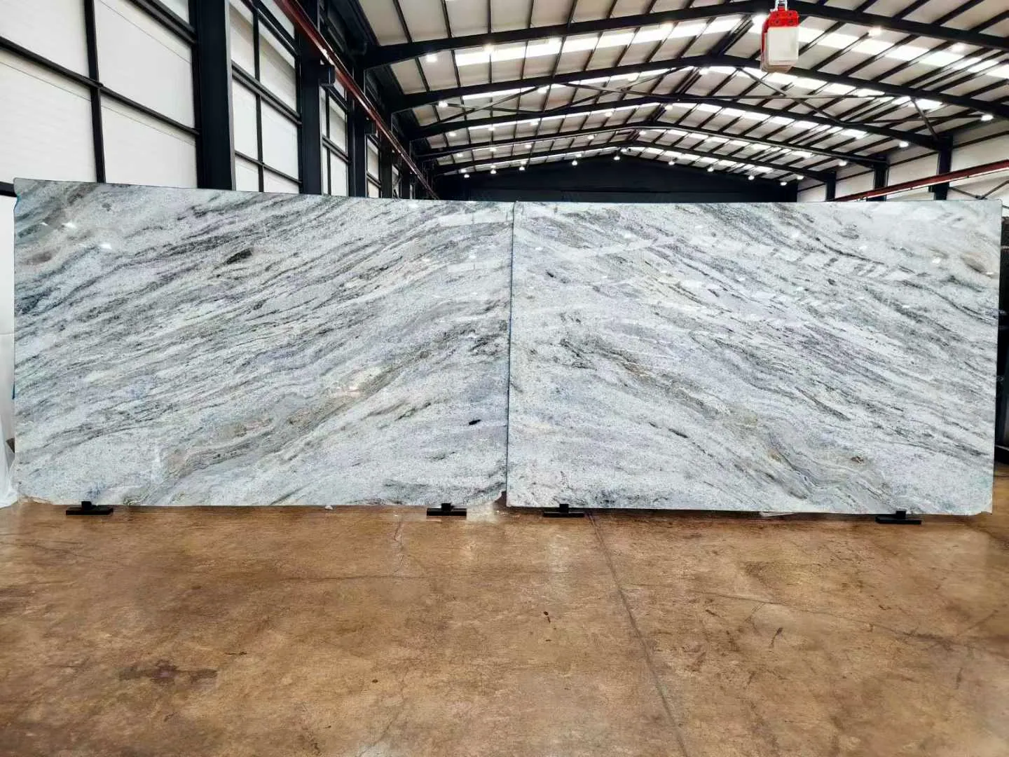 Blue Calcite: real slab in our warehouse