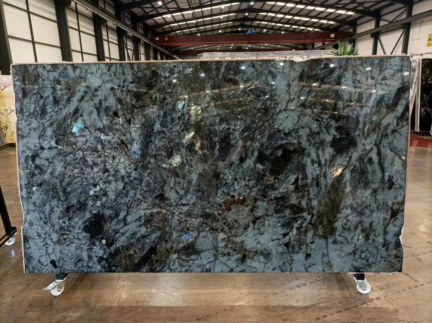 Lemurian Granite: real slab in our warehouse